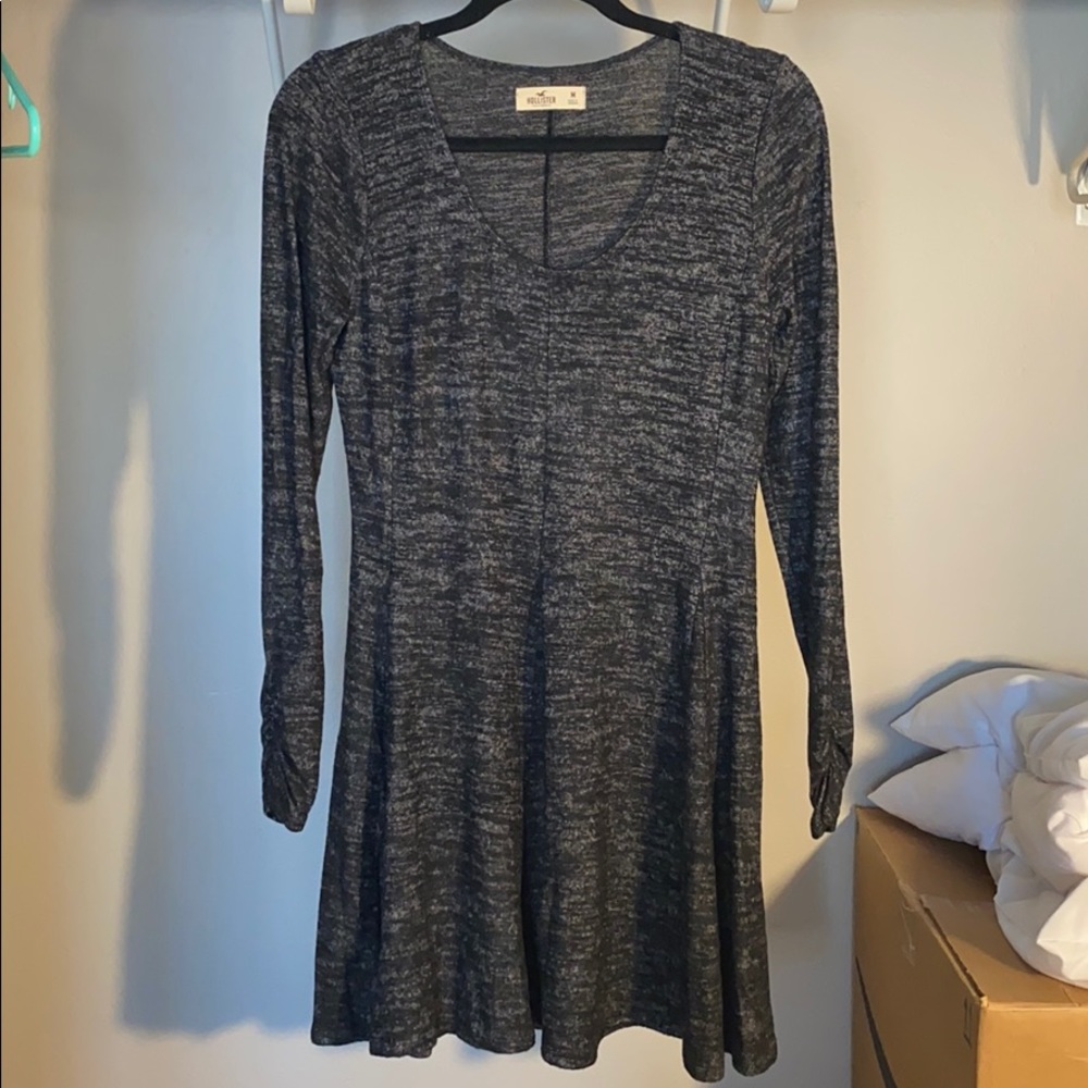 Hollister Dark Gray Soft Sweater Skater Dress
